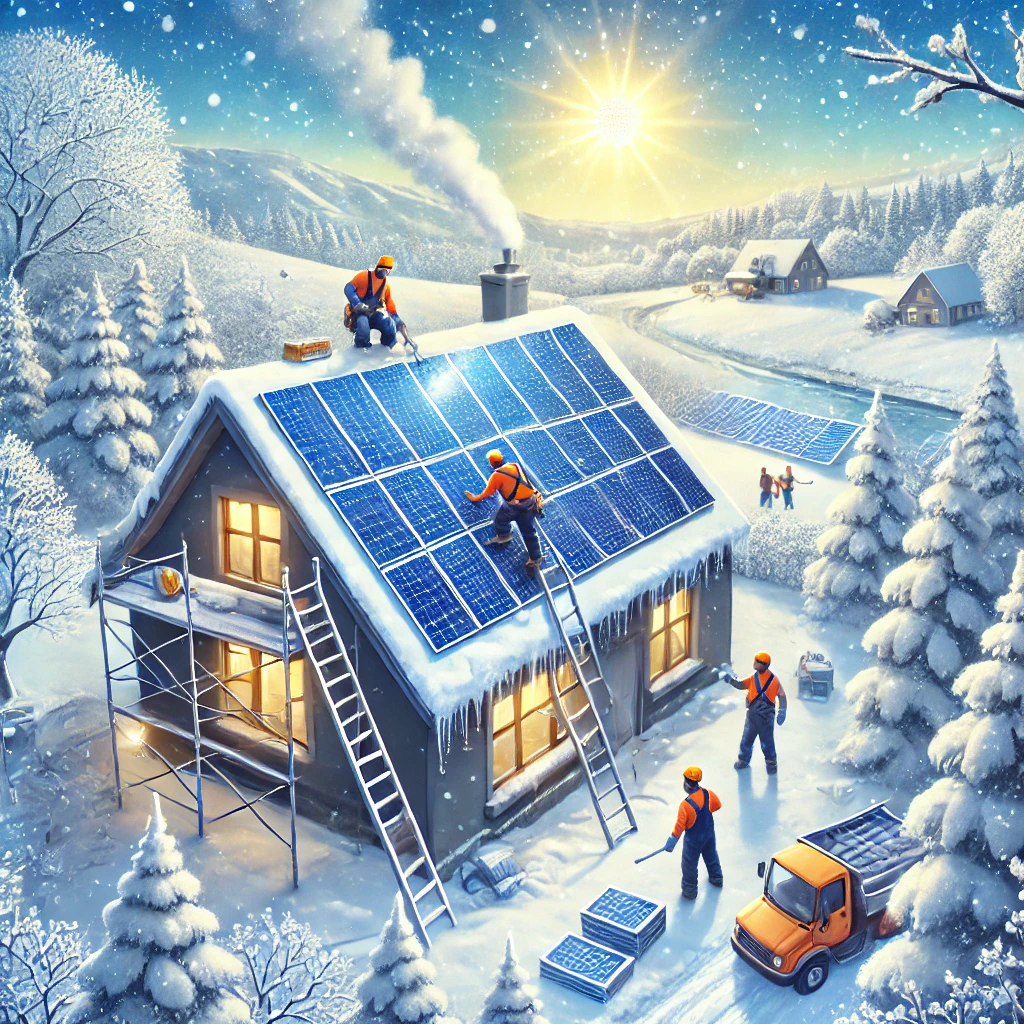 Winterinstallation von Solaranlagen